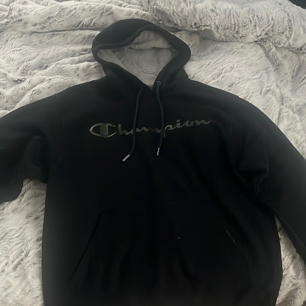 Black+Forest Green Champion Hoodie size small